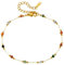 JTQYFI Accessoire en pierre naturelle pour femmes Bracelet/collier/bracelet de cheville Pierres précieuses Bijoux de perles pour festivals et vacances à la plage