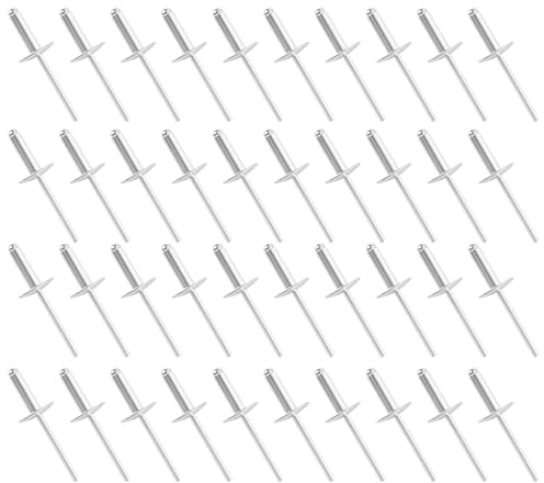YKUKIZEE 100Pcs Large Flange Blind Rivets 4.8 X 12mm, Dome Rivets, Aluminium Pop Rivet for Metal Leather Tinplate Fastening