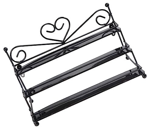OSOLADY 1Pc Vintage Iron Nail Polish Organizer Display Rack Multi Layer Makeup Storage for Dressing Tables and Store Counters for Nail Polish and Lipstick Storage