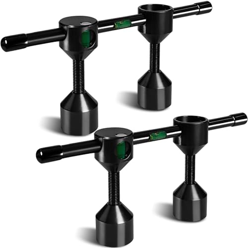Threaded Pipe Flange Aligner and Leveler Tool, Fits Flanges with Holes from 1/2 to 1-7/16 Diameter,2-Pack with Built-in Horizontal and Vertical Bubble Levels