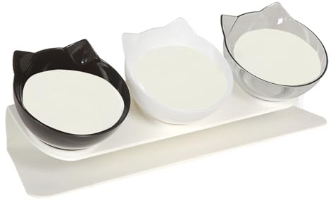 Gacqpli Bol pour Chat - Bol Anti-Renversement et Anti-Dérapant à Animaux - Distributeur de Nourriture Sèche et Humide pour Chat,pour Chats de Toutes Tailles Eau et Friandises Salon Chambre Balcon