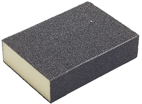 Fit For The Job Medium/Coarse Grade Flexible Reusable Sanding Block for Sanding Wood, Furniture, Metal, Plaster For Home Improvement, Decorating and More