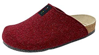 Weeger Bio-Hausschuh-Pantoffel Tweed Bordo Gr. 43