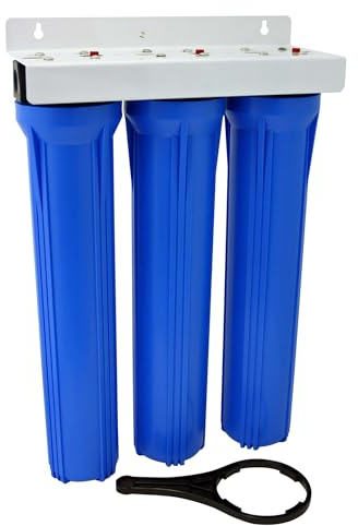 Naturewater Filtro dell'acqua a 3 livelli NW-BRK03, con cartucce filtranti da 508 mm, attacco tubo 26,16 mm