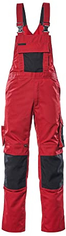 Mascot Latzhose Augsburg, 1 Stück, Größe L, 82 cm, C64, rot / schwarz, 12169-442-0209-82C64