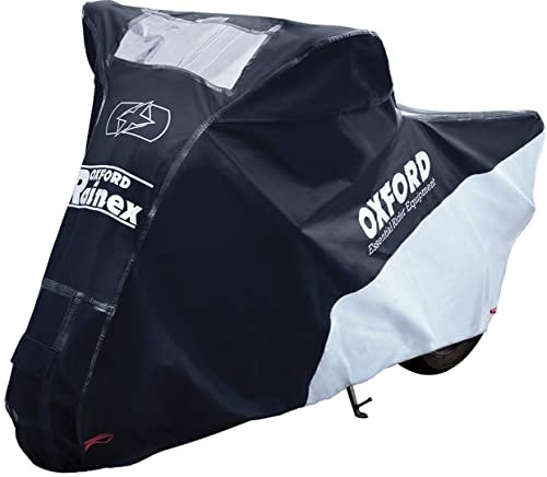 Motorcycle Oxford Rainex Rain & Dust Cover Black Grey S. Outdoor Motorbike Cover