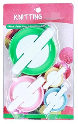 Pompom Maker, Colorful Pom Pom Maker for Fluff Ball DIY Needle Wool Knitting Weaver Craft Tool Set 4 Sizes
