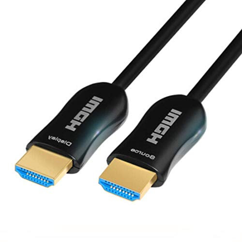 Cavo HDMI in fibra ottica, 50 metri, ARC HDMI2.0, 18 Gpbs, 4 k@60 4:4: 4, cavo intrecciato in PET e connettore placcato oro, supporto 4K, UHD 2160p, HD 1080p, 3D, Xbox 360, PS4, computer