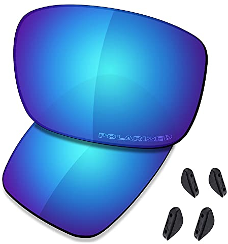 SAUCER Lentes de repuesto prémium y kits de goma para gafas de sol Oakley Drop Point OO9367 de 60 mm de alta defensa, azul glaciar polarizado