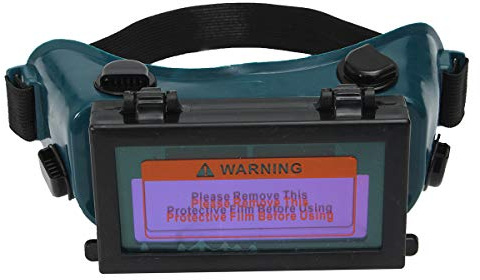TOOLSTAR Schweißbrille, automatische Verdunkelung, LCD-Schweißbrille, Sonnenbrille, Maske, Helm, Augenschutz für Arc Tig Mig Schleifen Schweißer - Blau