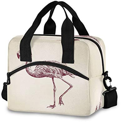 Mnsruu Sac à déjeuner pour femme Motif flamant rose