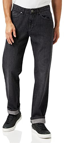 Urban Classics Jeans Ample Homme Jean Noir W34L32 100% Coton Loose Fit