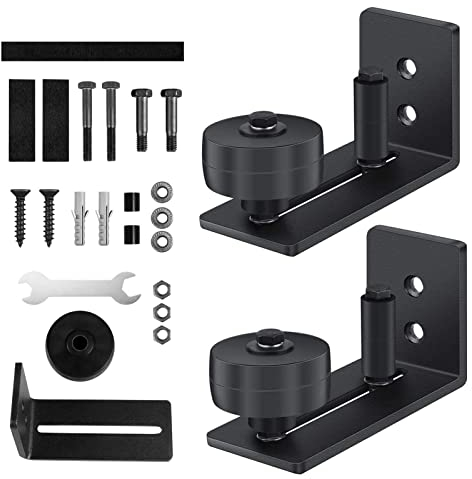JOLIGAEA 2PCS Guía de Piso Ajustable para Puerta, 8 en 1 Guía de Suelo para Puerta Corredera, Guía Inferior de Acero al Carbono, Sistema Perfecto para Todas las Puertas Correderas