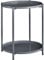tectake 800913 Beistelltisch rund aus Metall, abnehmbare Tabletts, Couchtisch mit Zwei Ebenen, rustikal-filigranes Design, Ø45,5 x H53 cm (Dunkelgrau | Nr. 404196)