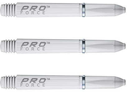 WINMAU Pro-Force White Short Nylon Ring Grip Dart Stems - 1 Set per Pack (3 shafts in total)