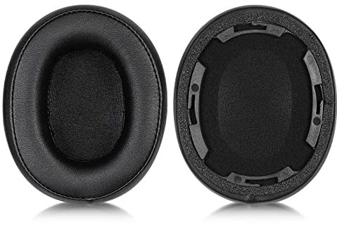 SR50BT Earpads Replacement Protein Leather Ear Pads Cushions Cover Repair Parts Compatible with Audio-Technica ATH-SR50BT Wireless Over-Ear Headphones (Black with Buckle)