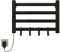 SKYLYZH Handtuchheizkörper Elektrisch Klein, 550x400mm Badheizkörper, 80W Handtuchhalter Heizung, Elektrischer Handtuchheizkörper 30-70℃ einstellbare Temperatur, 1-9 Stunden Zeitmessung-Black Left