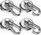 FINDMAG 4 Pack Magnetic Hooks, 45.5 KG(100 LBS) Strong Magnet with Hook Heavy Duty, Super Strong Neodymium Magnets with Swivel Carabiner Snap Hooks for Indoor/Outdoor Hanging Camping Grill Kitchen