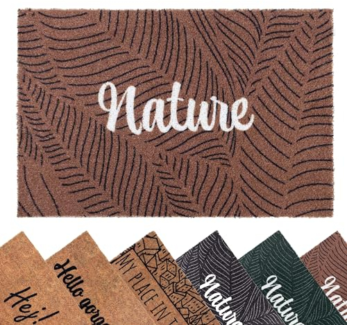 Primaflor Fußmatte mit Sprüchen - Nature Beige, 40x60 cm, Robuste Schmutzfangmatte in Kokos-Optik, Hochwertiger Fußabtreter, Eingangsmatte, Sauberlaufmatte, Türmatte, Türvorleger
