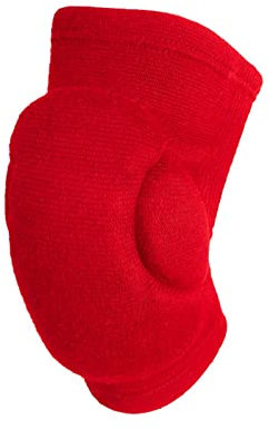 Kripyery Ginocchiere in lattice di cotone filato anti-goccia per ginocchiere, pallavolo, basket, calcio, corsa, rosso XL