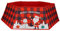 Uadme Weihnachtsbaum-Rock, roter Schneeflocken-Weihnachtsbaum-Rock, Weihnachtsmann-Weihnachtsbaum-Abdeckung, weiche Weihnachtsbaumständer-Abdeckung für Weihnachtsfeier, Heimbüro-Dekoration
