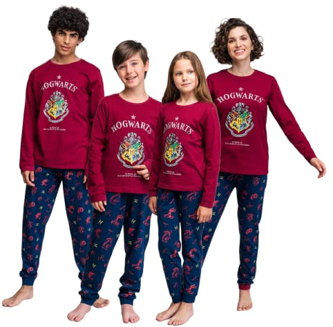 HARRY POTTER Pigiami per Ragazzo e Ragazza, Pigiami di Hogwarts, Set Pigiama per Famiglie Abbinati, Regalo per Bambini e Adolescenti (as6, Age, 6_Years, Regular, Ragazza, 6 Anni)