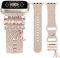 TOYOUTHS Dekorative Ring Armband kompatibel mit Apple Watch Armband Charme 42/44/45/46/49mm, Damen Glitzer Boho Gravierte Silikon Armbänder für iWatch 10/9/8/7/SE/6/5/4/3/Ultra 2, Polarstern/M