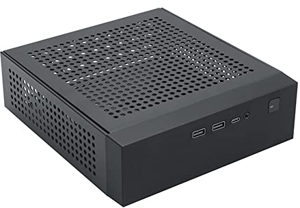 camister 1 PC Mini ITX Chasis de Computadora DC Fuente de Alimentación Industrial Chasis de Control Caja de Computadora de Escritorio