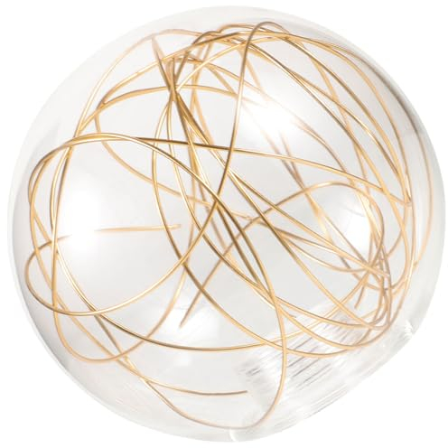 Artibetter Glaskugel-Lampenschirm Ersatz G9 Klar Runder Kugel-Lampenschirm Abdeckung Für Kronleuchter Deckenleuchte Kugelschirm Für Hängewandleuchte Golden