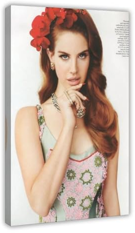 Poster mit Sängerin Lana Del Rey, 20 Stück, Leinwand, Schlafzimmer, Dekoration, Sport, Landschaft, Büro, Raumdekoration, Geschenk, Rahmen-Stil, 50 x 75 cm