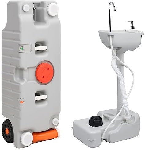 TANZEM Camping Toilets Portable,Camping Accessories Uk,Portable Toilet Camping,Portable Camping Handwash Stand and Water Tank Set