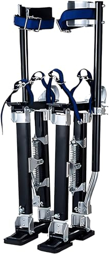 Trockenbau-Stelzen, verstellbare Aluminium-Stelzen für Erwachsene mit rutschfesten Fußplatten und PVC-Knieschützern, verstellbare Höhe von 38,1–162,6 cm, hält 220 Pfund, leicht zu bewegen, für Maler,