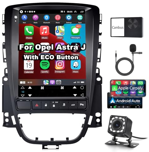 【1+32G】 Hodozzy Carplay Autoradio für Opel Astra J(Mit ECO Taste)/Buick Excelle 2009-2014, 9.7 Zoll Touchscreen Bluetooth Freisprecheinrichtung mit Android Auto/GPS/WiFi/FM/RDS/HiFi/USB