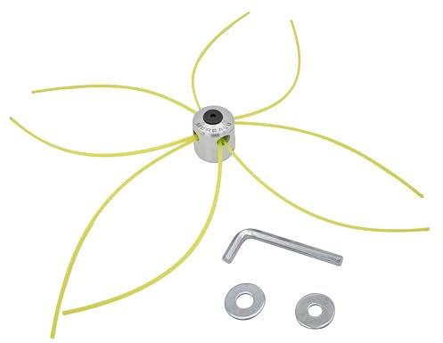 Cabezal desbrozadora con 8 hilos de repuesto . Pack Cabezal desbrozadora universal . hilo desbrozadora . Con herramientas y todos los accesorios de desbrozadora para su instalación. MERBALU .