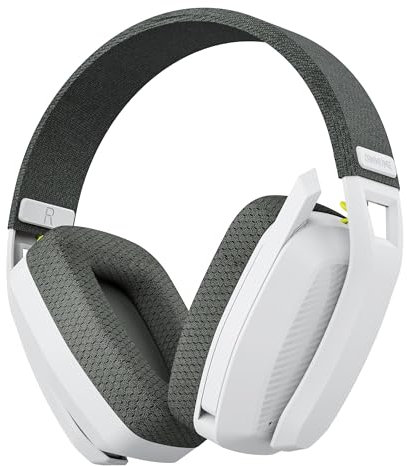 BINNUNE 7.1 Wireless Gaming Headset with Microphone for PS4, PS5, PC, NS, Mac, 2.4GHz Bluetooth Gaming Headphones with Crystal-Clear Mic, 63Hr Battery, Grey
