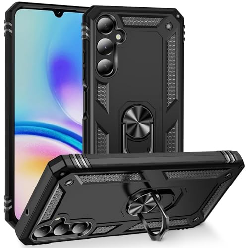 CoolGadget Outdoor Handyhülle für Samsung Galaxy A05s Outdoor Case, Defender-Design mit stoßfestem Rundumschutz und Ringhalter, kompatibel mit Samsung Galaxy A05s (6,1 Zoll), Schwarz