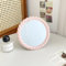 Hosoncovy Miroir de bureau avec support - Miroir de maquillage décoratif pour chambre à coucher, salle de bain (rose, rond)