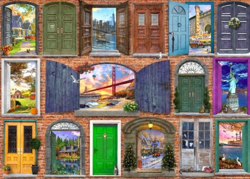 Bluebird Puzzle - Türen der USA - Puzzle 1500 Teile - Türen, die Sich zu den ikonischen Landschaften Amerikas öffnen - Erwachsenenpuzzle