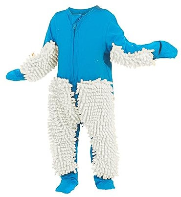 SRTUMEY Infant Baby Crawling Suit Clothes Infant Boys Girls Long Sleeved Floor Mop Crawl Suit Baby Jumpsuit Dirt Proof Mop Suit for 3 to 24 Months Baby Girl Jumpsuit 18-24 Months Beige