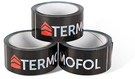 Termofol Professionelles Schaumisolierband 5cm x 60m Klebeband zum Verbinden von Isolierungen für Fußbodenheizungen
