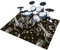 EYKWKB Alfombra de Tambor 120 x 80 cm Alfombras Acusticas Bateria para Kits de Batería Electrónica Bombo Caja y Otros Instrumentos Musicales Alfombrillas Antideslizantes Alfombra para Batería