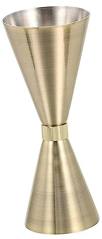 Garneck Taza Medidora De Acero Inoxidable 30-45 Ml Color Bronce Antiguo Doble Jigger Para Cócteles y Vino Uso Doméstico y Fiestas