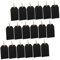 KALLORY 32St Etikett Hochzeitsdekoration preisschild geschenkpakete tavlit Anhänger aus Kraftpapier Hochzeits-Tafelanhänger DIY-Tafel-Tags wiederverwendbare Tafelanhänger Hanfseil Black