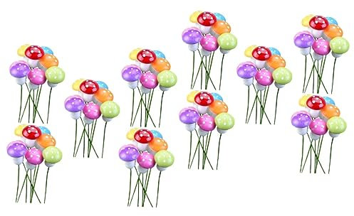 OKUMEYR 2sets Pilz Garten Hedge Miniatur Pilze Realistische Dekorationen Für Outdoor 68 Stücke * 2
