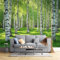 Fototapete Grüner Birkenwald Natur Waldlandschaft Wandtapete Tapeten Wohnzimmer Schlafzimmer Jugendzimmer Büro Flur Hotel Spa Moderne Design Wand Dekoration 350X256Cm