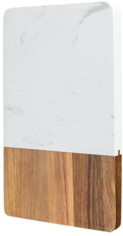 SDVantage Tabla de cortar de madera y mármol, tabla de cortar rectangular simple para el hogar, cocina, tablas de cortar para cocina,