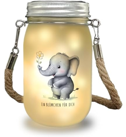 speecheese Grauer Elefant - Blümchen für dich Solarlicht Lustige Gartenleuchte für Deko-Fans