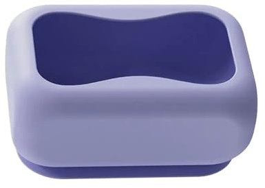 Dispenser rettangolare per fazzoletti, scatola per fazzoletti, ricaricabile, in silicone, con ventosa, per asciugamani di carta, salviettine umidificate (viola)