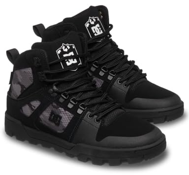 DC Shoes Pure High-Top WR - High-Top Water-Resistant Shoes for Men - Wasserabweisende High-Tops - Männer - 43 - Schwarz