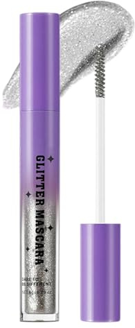 Mascara Glitter Liquidi In Viola, Oro E Argento - Mascara Colorato Voluminoso E Impermeabile Per Festa, Matrimonio E Look Festivo, Lunghi Radianti